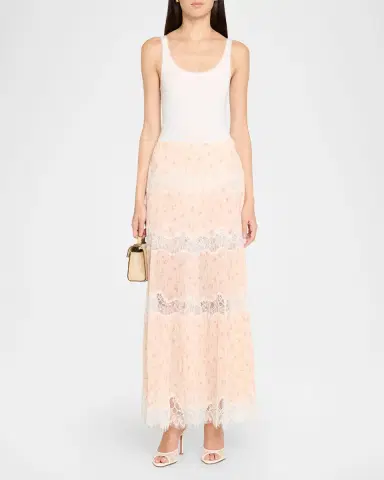 LoveShackFancy Everhart Cotton-Silk Lace Maxi Skirt | Thumbnail 2 LoveShackFancy Everhart Cotton-Silk Lace Maxi Skirt | Thumbnail 2