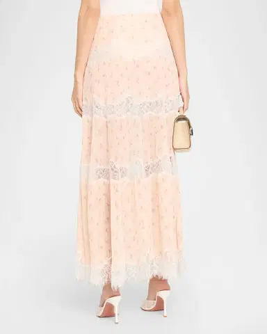 LoveShackFancy Everhart Cotton-Silk Lace Maxi Skirt | Thumbnail 3 LoveShackFancy Everhart Cotton-Silk Lace Maxi Skirt | Thumbnail 3