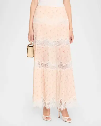 LoveShackFancy Everhart Cotton-Silk Lace Maxi Skirt | Thumbnail 4 LoveShackFancy Everhart Cotton-Silk Lace Maxi Skirt | Thumbnail 4