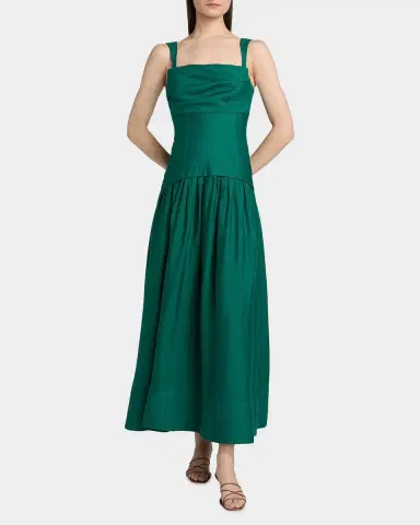 Acler Forever Young Reeve Linen-Blend Drop-Waist Maxi Dress | Thumbnail 4 Acler Forever Young Reeve Linen-Blend Drop-Waist Maxi Dress | Thumbnail 4