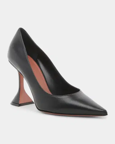 Amina Muaddi Ami 95MM Leather Pumps | Thumbnail 2 Amina Muaddi Ami 95MM Leather Pumps | Thumbnail 2