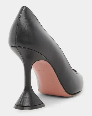 Amina Muaddi Ami 95MM Leather Pumps | Thumbnail 3 Amina Muaddi Ami 95MM Leather Pumps | Thumbnail 3