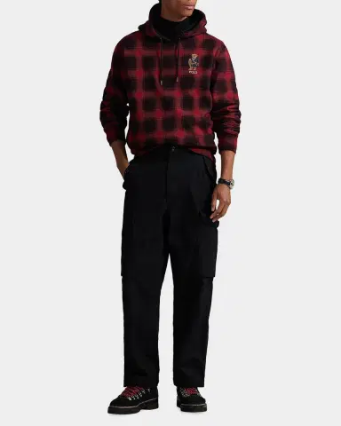 Polo Ralph Lauren Men's Plaid Faux-Fur-Lined Cotton Hoodie | Thumbnail 2 Polo Ralph Lauren Men's Plaid Faux-Fur-Lined Cotton Hoodie | Thumbnail 2