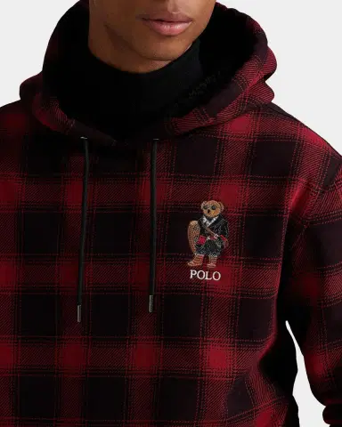 Polo Ralph Lauren Men's Plaid Faux-Fur-Lined Cotton Hoodie | Thumbnail 5 Polo Ralph Lauren Men's Plaid Faux-Fur-Lined Cotton Hoodie | Thumbnail 5