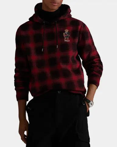 Polo Ralph Lauren Men's Plaid Faux-Fur-Lined Cotton Hoodie | Thumbnail 6 Polo Ralph Lauren Men's Plaid Faux-Fur-Lined Cotton Hoodie | Thumbnail 6