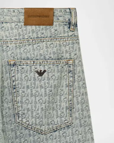 Emporio Armani Men's Logo Relaxed Jeans | Thumbnail 4 Emporio Armani Men's Logo Relaxed Jeans | Thumbnail 4