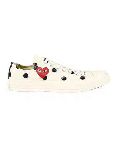 Comme des Garçons Comme des Garçons Play x Converse Polka Dot Low-Top Sneakers | Thumbnail 1 Comme des Garçons Comme des Garçons Play x Converse Polka Dot Low-Top Sneakers | Thumbnail 1