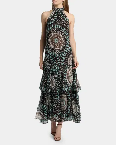 Ramy Brook River Mandala Silk Tiered Maxi Dress | Thumbnail 2 Ramy Brook River Mandala Silk Tiered Maxi Dress | Thumbnail 2