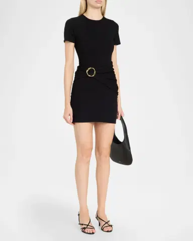SIMKHAI Leni Ruched Mini Dress | Thumbnail 4 SIMKHAI Leni Ruched Mini Dress | Thumbnail 4
