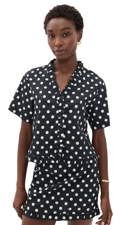 VRG GRL Polka Dot Piper Top | Thumbnail 1 VRG GRL Polka Dot Piper Top | Thumbnail 1