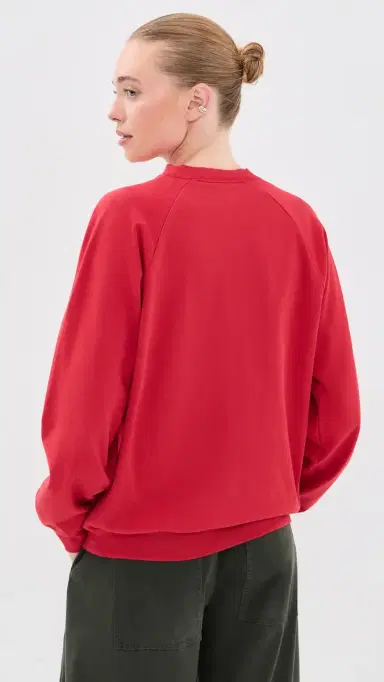 Tibi Perfect T Vintage Sweatshirt Red | Thumbnail 4 Tibi Perfect T Vintage Sweatshirt Red | Thumbnail 4