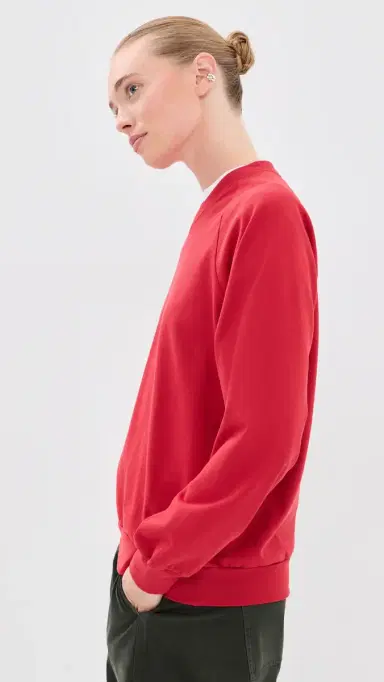 Tibi Perfect T Vintage Sweatshirt Red | Thumbnail 5 Tibi Perfect T Vintage Sweatshirt Red | Thumbnail 5