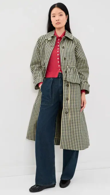 Damson Madder Myrtle Trench Coat Navy | Thumbnail 2 Damson Madder Myrtle Trench Coat Navy | Thumbnail 2