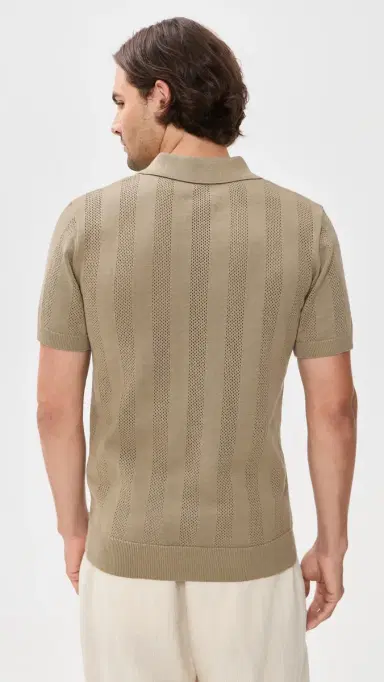 Frescobol Carioca Vidal Cotton Button Up Polo | Thumbnail 3 Frescobol Carioca Vidal Cotton Button Up Polo | Thumbnail 3