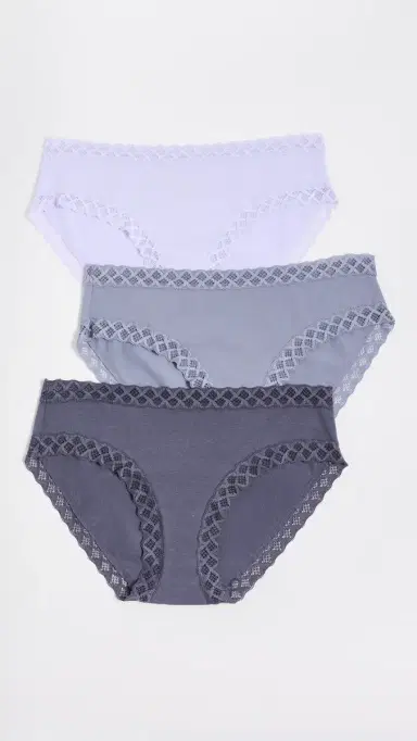 Natori Bliss Girl Briefs 3 Pack Twilight Haze/Purple Prl/Greystone | Thumbnail 2 Natori Bliss Girl Briefs 3 Pack Twilight Haze/Purple Prl/Greystone | Thumbnail 2