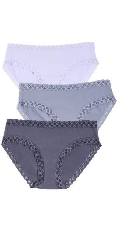 Natori Bliss Girl Briefs 3 Pack Twilight Haze/Purple Prl/Greystone | Thumbnail 1 Natori Bliss Girl Briefs 3 Pack Twilight Haze/Purple Prl/Greystone | Thumbnail 1