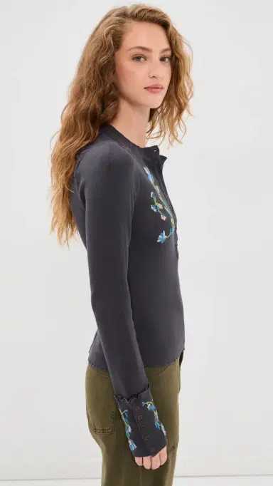 Free People Fleur Embroidered Tee | Thumbnail 5 Free People Fleur Embroidered Tee | Thumbnail 5