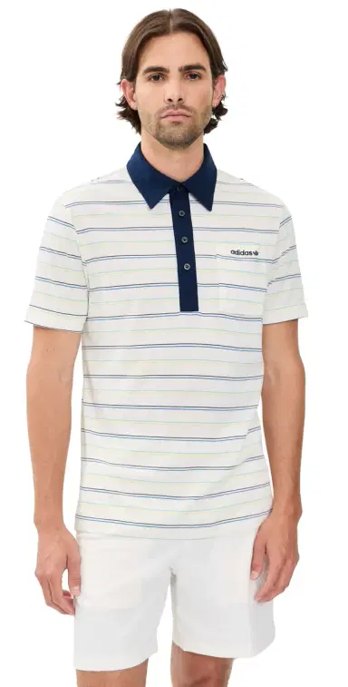 Adidas Golf Originals Striped Pocket Polo | Thumbnail 1 Adidas Golf Originals Striped Pocket Polo | Thumbnail 1