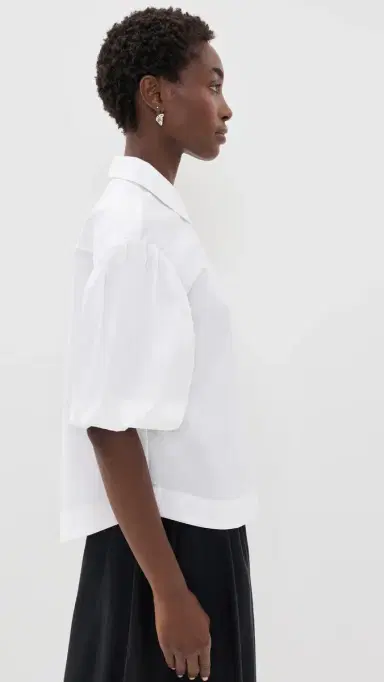 MEIMEIJ Voluminous Sleeve Cotton Shirt Off_White | Thumbnail 4 MEIMEIJ Voluminous Sleeve Cotton Shirt Off_White | Thumbnail 4