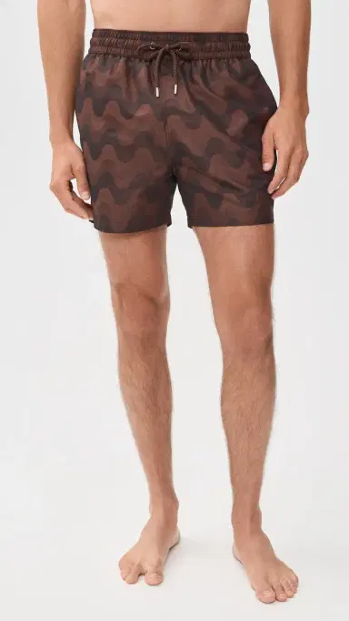Frescobol Carioca Rio port Copacabana Jacquard wim Trunks 4 Cacao | Thumbnail 2 Frescobol Carioca Rio port Copacabana Jacquard wim Trunks 4 Cacao | Thumbnail 2