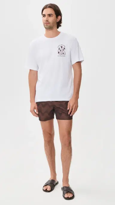 Frescobol Carioca Rio port Copacabana Jacquard wim Trunks 4 Cacao | Thumbnail 5 Frescobol Carioca Rio port Copacabana Jacquard wim Trunks 4 Cacao | Thumbnail 5