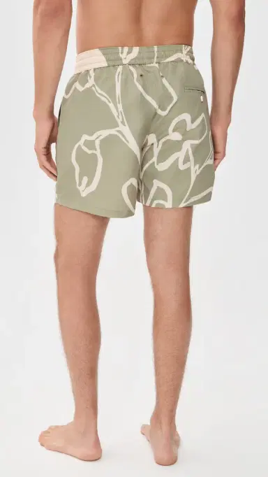 Frescobol Carioca Rio Flor Print Swim Shorts Palm Green | Thumbnail 3 Frescobol Carioca Rio Flor Print Swim Shorts Palm Green | Thumbnail 3