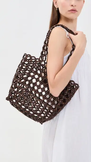 Madewell Beaded Tote Stained Bead Multi One Size | Thumbnail 3 Madewell Beaded Tote Stained Bead Multi One Size | Thumbnail 3
