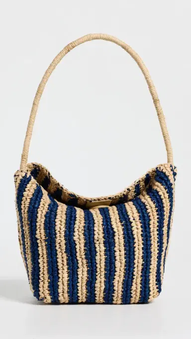 Madewell Handwoven Shoulder Bag - Raffia Stripe Retro Blue Stripe Multi One Size | Thumbnail 2 Madewell Handwoven Shoulder Bag - Raffia Stripe Retro Blue Stripe Multi One Size | Thumbnail 2