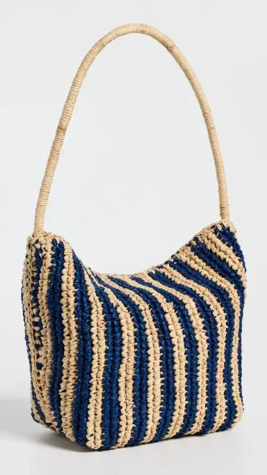 Madewell Handwoven Shoulder Bag - Raffia Stripe Retro Blue Stripe Multi One Size | Thumbnail 4 Madewell Handwoven Shoulder Bag - Raffia Stripe Retro Blue Stripe Multi One Size | Thumbnail 4