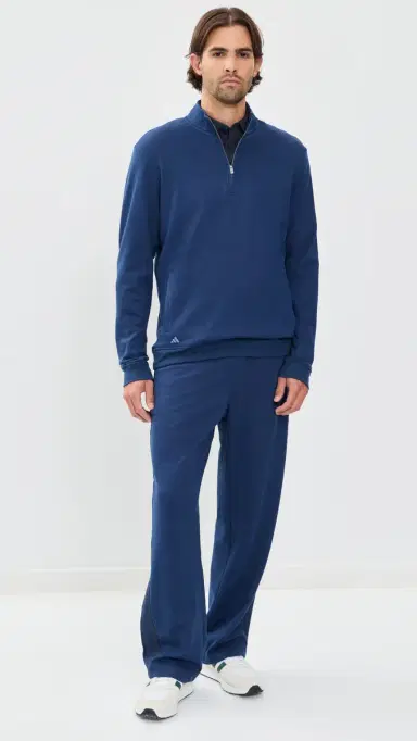 Adidas Golf Ultimate365+ Climawarm Brushed Quarter Zip weatshirt Collegiate Navy | Thumbnail 5 Adidas Golf Ultimate365+ Climawarm Brushed Quarter Zip weatshirt Collegiate Navy | Thumbnail 5