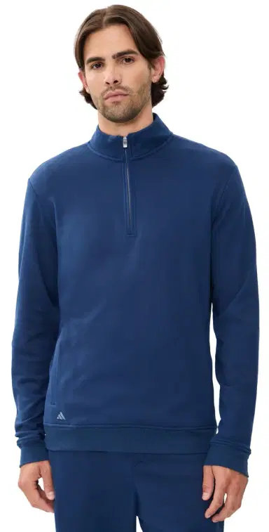 Adidas Golf Ultimate365+ Climawarm Brushed Quarter Zip weatshirt Collegiate Navy | Thumbnail 1 Adidas Golf Ultimate365+ Climawarm Brushed Quarter Zip weatshirt Collegiate Navy | Thumbnail 1