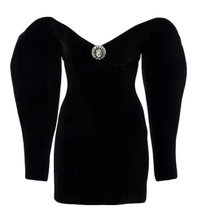 David Koma Off-shoulder velvet minidress | Thumbnail 1 David Koma Off-shoulder velvet minidress | Thumbnail 1