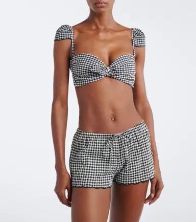 Montce Cabana gingham seersucker bikini top | Thumbnail 4 Montce Cabana gingham seersucker bikini top | Thumbnail 4