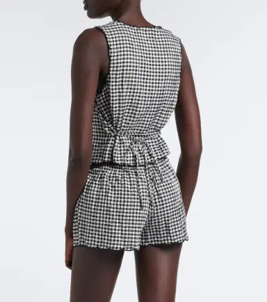 Montce Gingham scalloped vest | Thumbnail 2 Montce Gingham scalloped vest | Thumbnail 2