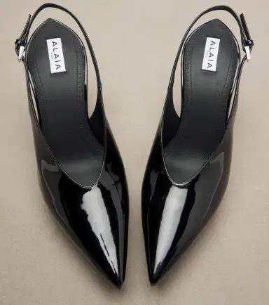 Alaia Alaïa Patent leather wedge slingback clogs | Thumbnail 3 Alaia Alaïa Patent leather wedge slingback clogs | Thumbnail 3