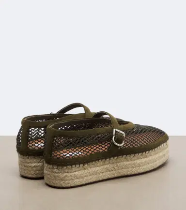 Alaia Alaïa Suede-trimmed fishnet platform espadrilles | Thumbnail 2 Alaia Alaïa Suede-trimmed fishnet platform espadrilles | Thumbnail 2