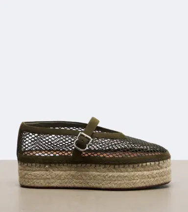 Alaia Alaïa Suede-trimmed fishnet platform espadrilles | Thumbnail 3 Alaia Alaïa Suede-trimmed fishnet platform espadrilles | Thumbnail 3