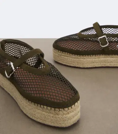 Alaia Alaïa Suede-trimmed fishnet platform espadrilles | Thumbnail 4 Alaia Alaïa Suede-trimmed fishnet platform espadrilles | Thumbnail 4