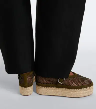 Alaia Alaïa Suede-trimmed fishnet platform espadrilles | Thumbnail 6 Alaia Alaïa Suede-trimmed fishnet platform espadrilles | Thumbnail 6