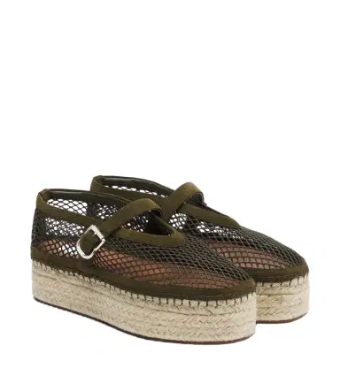 Alaia Alaïa Suede-trimmed fishnet platform espadrilles | Thumbnail 1 Alaia Alaïa Suede-trimmed fishnet platform espadrilles | Thumbnail 1