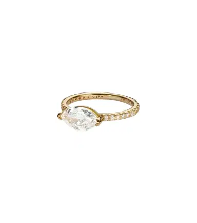 SHAY JEWELRY 18kt gold pinky ring with diamonds | Thumbnail 1 SHAY JEWELRY 18kt gold pinky ring with diamonds | Thumbnail 1