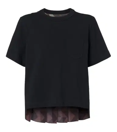 Sacai x A. P.C. pleated cotton T-shirt | Thumbnail 1 Sacai x A. P.C. pleated cotton T-shirt | Thumbnail 1