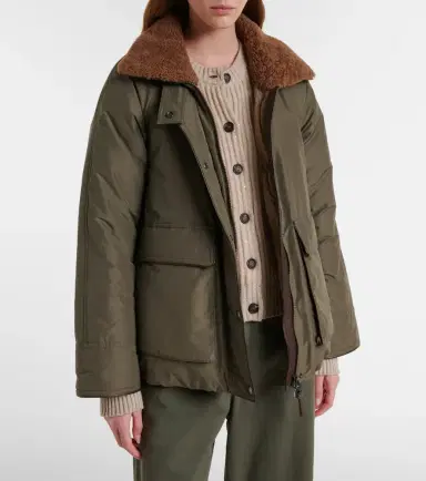 Brunello Cucinelli Shearling-trimmed cotton-blend jacket | Thumbnail 5 Brunello Cucinelli Shearling-trimmed cotton-blend jacket | Thumbnail 5