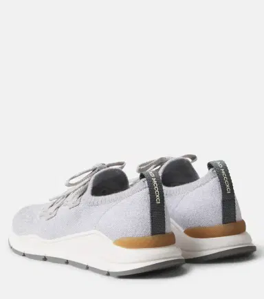 BRUNELLO CUCINELLI KIDS Suede-trimmed sneakers | Thumbnail 5 BRUNELLO CUCINELLI KIDS Suede-trimmed sneakers | Thumbnail 5