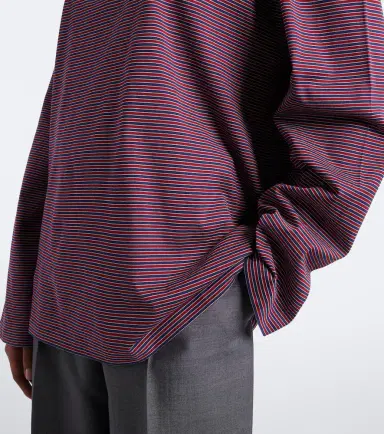 Miu Miu Striped cotton jersey Henley shirt | Thumbnail 3 Miu Miu Striped cotton jersey Henley shirt | Thumbnail 3