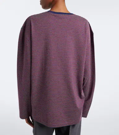 Miu Miu Striped cotton jersey Henley shirt | Thumbnail 6 Miu Miu Striped cotton jersey Henley shirt | Thumbnail 6