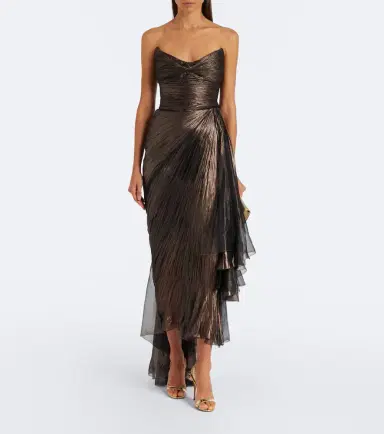 Maria Lucia Hohan Heidi metallic silk corset gown | Thumbnail 3 Maria Lucia Hohan Heidi metallic silk corset gown | Thumbnail 3