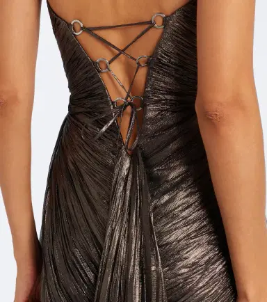 Maria Lucia Hohan Heidi metallic silk corset gown | Thumbnail 4 Maria Lucia Hohan Heidi metallic silk corset gown | Thumbnail 4