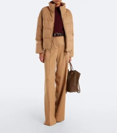 Max Mara Reversible camel hair down jacket | Thumbnail 8 Max Mara Reversible camel hair down jacket | Thumbnail 8