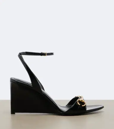 Gucci Donna patent leather wedge sandals | Thumbnail 3 Gucci Donna patent leather wedge sandals | Thumbnail 3